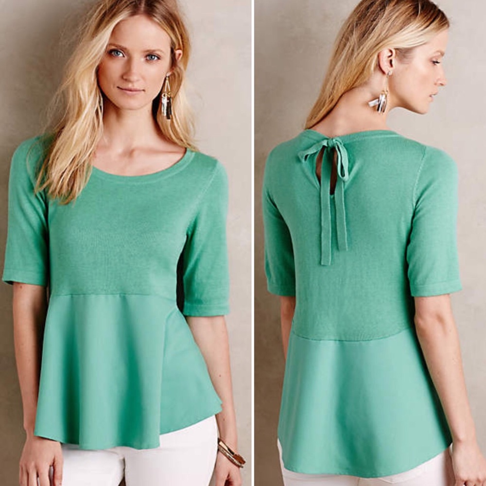 Anthropologie Moth Peplum Top